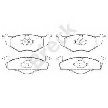 Колодки тормозные дисковые для VW GOLF(1H1,1H5), POLO(6KV2,6KV5,6NF), VENTO(1H2) <b>BRECK 21866 00 702 00</b>