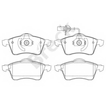 Колодки тормозные дисковые для VW TRANSPORTER(70XA, 70XB, 70XC, 70XD, 7DB, 7DK, 7DW) <b>BRECK 21885 00 701 10</b>
