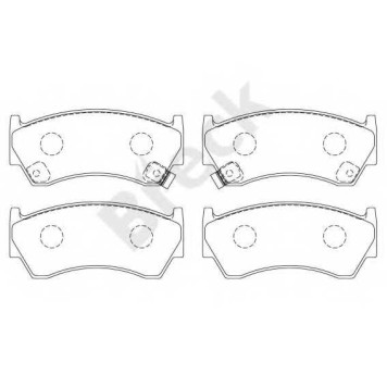 Колодки тормозные дисковые для NISSAN ALMERA(N15) <b>BRECK 23004 00 701 10</b>