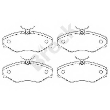 Колодки тормозные дисковые для NISSAN PRIMASTAR(X83) / OPEL VIVARO(E7,F7,J7) / RENAULT AVANTIME(DE0#), ESPACE(JE0#), TRAFIC(EL,FL,JL) <b>BRECK 23099 00 703 00</b>