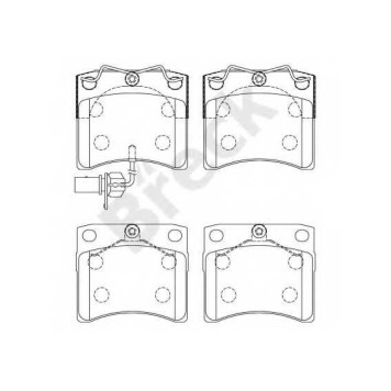 Колодки тормозные дисковые для VW TRANSPORTER(70XA, 70XB, 70XC, 70XD, 7DB, 7DK, 7DW) <b>BRECK 23176 00 703 10</b>
