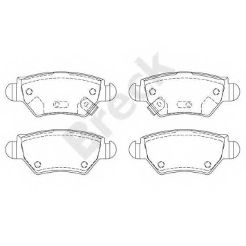 Колодки тормозные дисковые для CHEVROLET CORSA / OPEL ASTRA(F07#, F08#, F35#, F48#, F67, F69#, F70), ZAFIRA(F75#) <b>BRECK 23258 00 704 10</b>