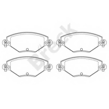 Колодки тормозные дисковые для CITROEN C5(DC#,DE#,RC#,RE#) <b>BRECK 23277 00 701 10</b>