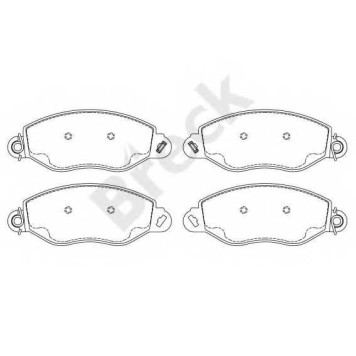 Колодки тормозные дисковые для FORD TRANSIT(FA# #,FB# #,FC# #,FD# #,FM# #,FN# #,FS# #,FZ# #) <b>BRECK 23434 00 703 10</b>