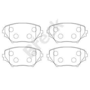 Колодки тормозные дисковые для TOYOTA RAV 4(ACA2#,CLA2#,XA2#,ZCA2#) <b>BRECK 23585 00 701 00</b>