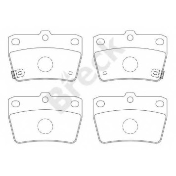 Колодки тормозные дисковые для TOYOTA RAV 4(ACA2#,CLA2#,XA2#,ZCA2#) <b>BRECK 23656 00 702 10</b>