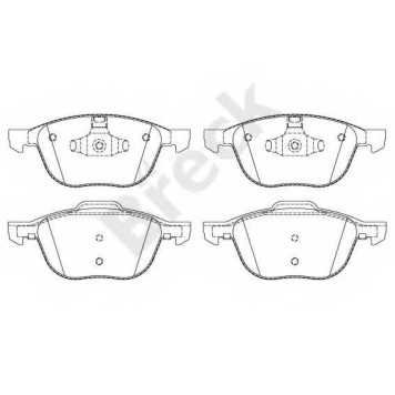 Колодки тормозные дисковые для FORD C-MAX(DM2), FOCUS(DA#), KUGA / MAZDA 3(BK,BL), 5(CR19,CW) / VOLVO C30, C70, S40(MS), V40, V50(MW) <b>BRECK 23723 00 701 00</b>