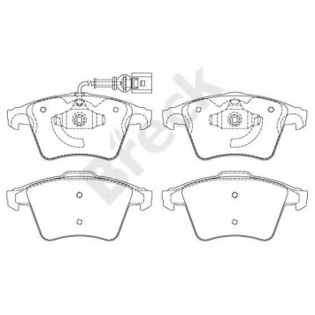 Колодки тормозные дисковые для VW MULTIVAN(7EF, 7EM, 7EN, 7HF, 7HM, 7HN), TRANSPORTER(7E, 7EA, 7EB, 7EF, 7EG, 7EH, 7EJ, 7HA, 7HB, 7HF, 7HH, 7HJ, 7JD, 7JE) <b>BRECK 23746 00 703 10</b>