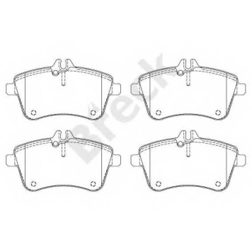 Колодки тормозные дисковые для MERCEDES A(W169), B(W245) <b>BRECK 23881 00 701 10</b>