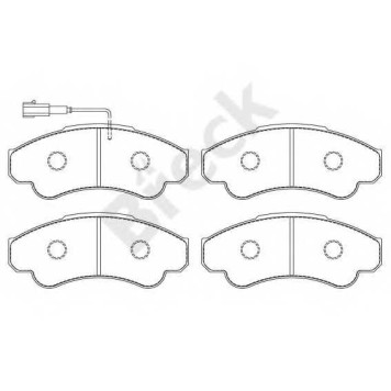 Колодки тормозные дисковые для CITROEN JUMPER(230,230L,230P,244,Z#) / FIAT DUCATO(230,230L,244,Z#) / PEUGEOT BOXER(230L,230P,244,Z#,ZCT#) <b>BRECK 23919 00 703 10</b>