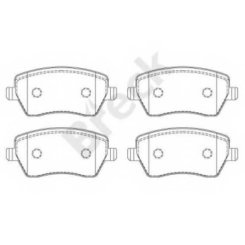 Колодки тормозные дисковые для NISSAN MICRA(K12), NOTE(E11) <b>BRECK 23973 00 702 00</b>