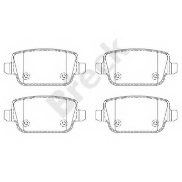 Колодки тормозные дисковые для FORD FOCUS(DA#), GALAXY(WA6), KUGA, MONDEO(BA7), S-MAX(WA6) <b>BRECK 24537 00 702 00</b>