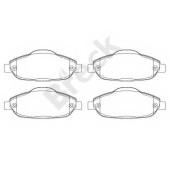 Колодки тормозные дисковые для PEUGEOT 3008, 308(4A#,4C#) <b>BRECK 24660 00 701 00</b>