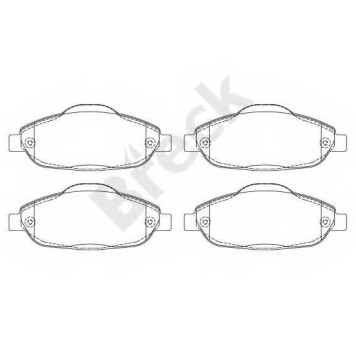 Колодки тормозные дисковые для PEUGEOT 3008, 308(4A#,4C#) <b>BRECK 24660 00 701 00</b>