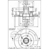 Тормозной диск BREMBO 08.5177.20