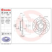 Тормозной диск BREMBO 08.9136.1X