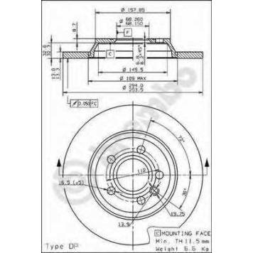 Тормозной диск BREMBO 08.9176.11