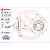 Тормозной диск BREMBO 08.9918.21