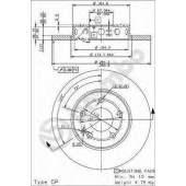 Тормозной диск BREMBO 08.4750.41