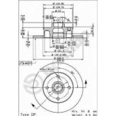 Тормозной диск BREMBO 08.5005.14