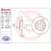 Тормозной диск BREMBO 08.5086.34