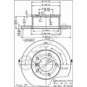 Тормозной диск BREMBO 08.5444.10