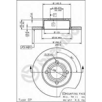 Тормозной диск BREMBO 08.5714.10