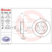Тормозной диск BREMBO 08.5803.30