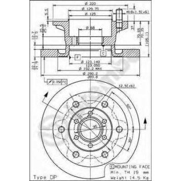 Тормозной диск BREMBO 08.5959.10