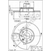 Тормозной диск BREMBO 08.7637.10