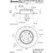 Тормозной диск BREMBO 08.8868.20