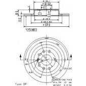 Тормозной диск BREMBO 08.9511.11