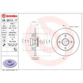 Тормозной диск BREMBO 08.9512.17