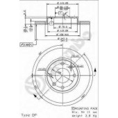 BREMBO 08960614 - диск тормозной передний 08.9606.14 (247х13) 4 отв