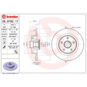 Тормозной диск BREMBO 08.9792.17