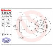 Тормозной диск BREMBO 08.9975.11