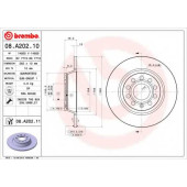 BREMBO 08A20211 - диск тормозной задний 08.A202.11