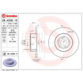 Тормозной диск BREMBO 08.A336.11