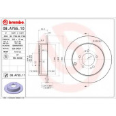 BREMBO 08A75511 - диск тормозной задний 08.A755.11