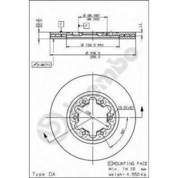 Тормозной диск BREMBO 09.5957.10