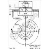 Тормозной диск BREMBO 09.6769.21