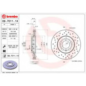Тормозной диск BREMBO 09.7011.1X