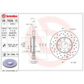 Тормозной диск BREMBO 09.7628.1X