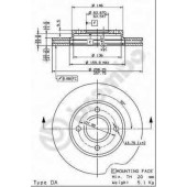 Диск тормозной перед FORD FOCUS 98-05 / FUSION 1.4 / 1.6 01- <b>BREMBO 09.7806.11</b>
