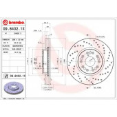 Тормозной диск BREMBO 09.8402.1X