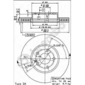 BREMBO 09840411 - диск тормозной передний 09.8404.11