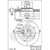 Тормозной диск BREMBO 09.8670.11
