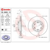 Тормозной диск BREMBO 09.8965.10