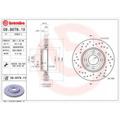 Тормозной диск BREMBO 09.9078.1X