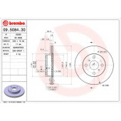 Тормозной диск BREMBO 09.5084.30